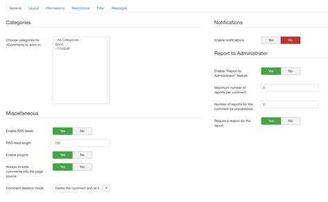 Configuring and Maintaining JComments .